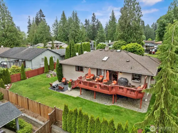 This is what backyard BBQs are made of- plenty of room, lots of seating