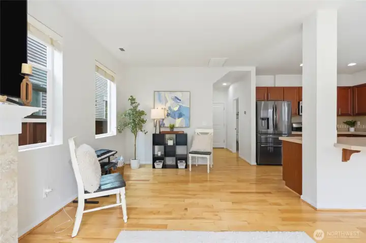 Open Living & Kitchen Connection Open-concept living space seamlessly connecting the living room and kitchen, abundant natural light, and a versatile layout ideal for both everyday living and entertaining. Open Living & Kitchen Connection Open-concept living space seamlessly connecting the living room and kitchen, abundant natural light, and a versatile layout ideal for both everyday living and entertaining.