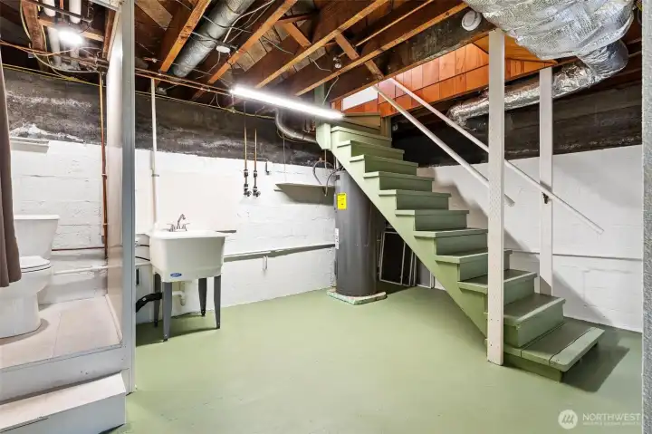 Room for side-by-side laundry. There's plenty of room here!