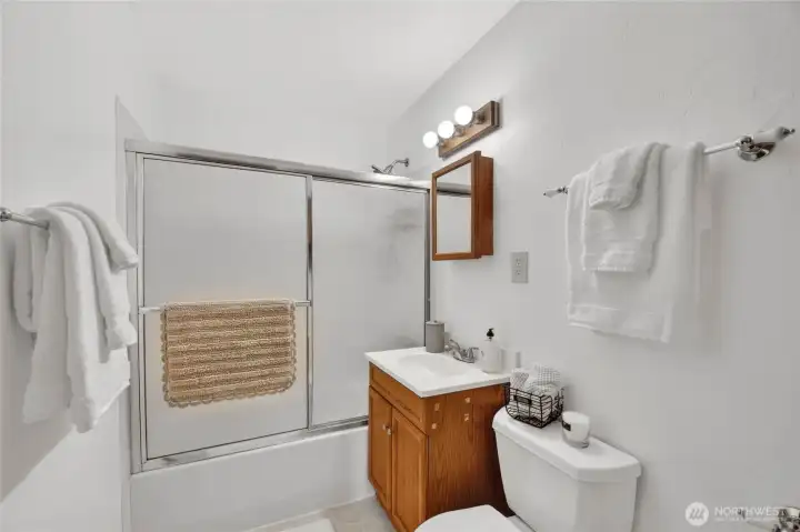 Updated bathroom. Updated bathroom.