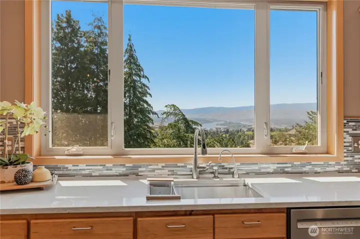 Beautiful view from the kitchen sink