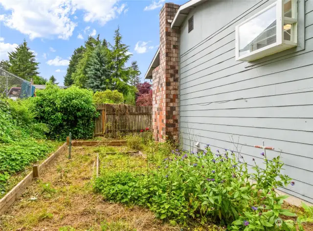 Large Side Garden with lots of potential!!