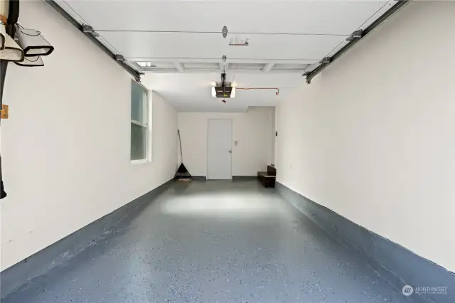 One Car Garage with Epoxy Floor