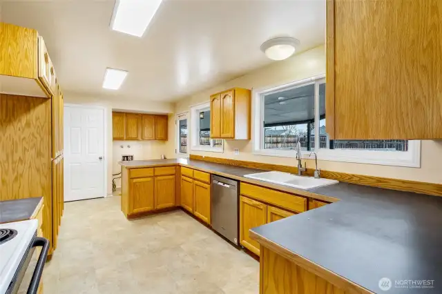 You'll just love the amount of counter and cupboard space in here! All of the current appliances come with the house.