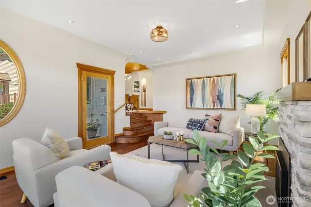 Hardwood floors throughout the main floor bring such warmth to the home.