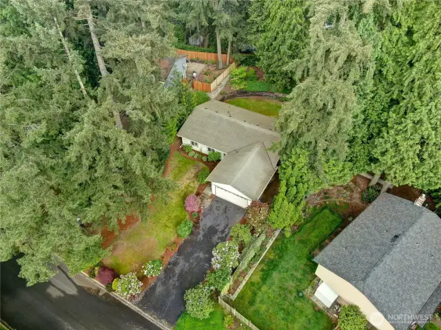 Aerial perspective showcasing the entire property.