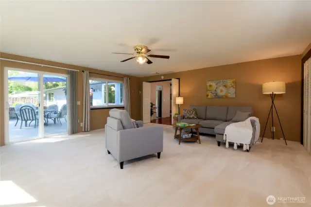 To show scale-this is truly a spacious room!