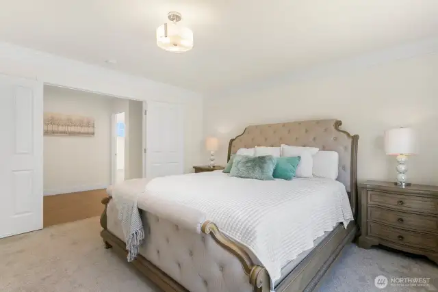 Primary bedroom with french doors