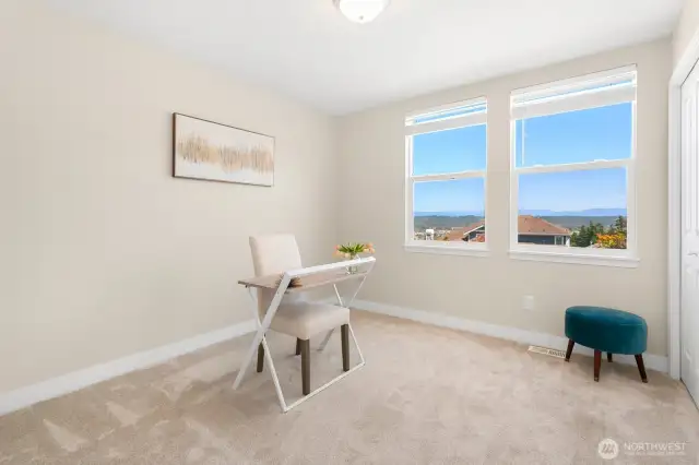 Upstairs office with view