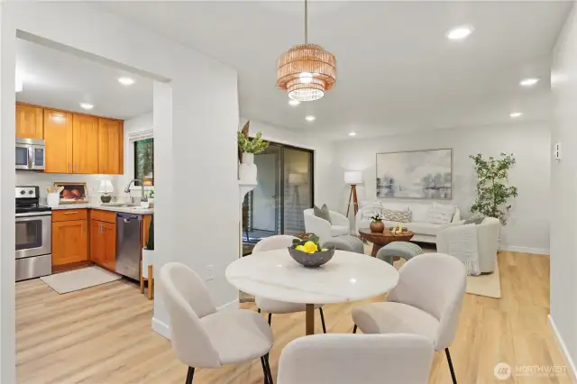 Dining area off the main living space, perfectly flowing into the kitchen