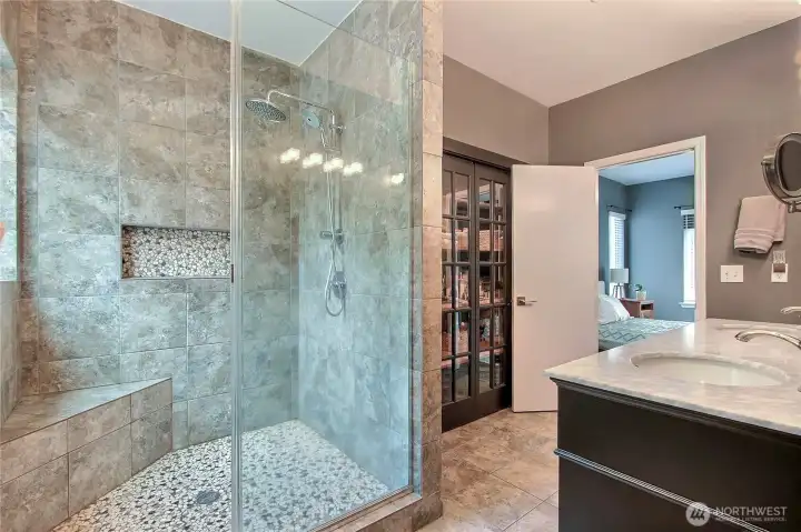 Primary walk in shower