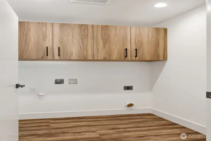 Laundry room with lots of storage space!