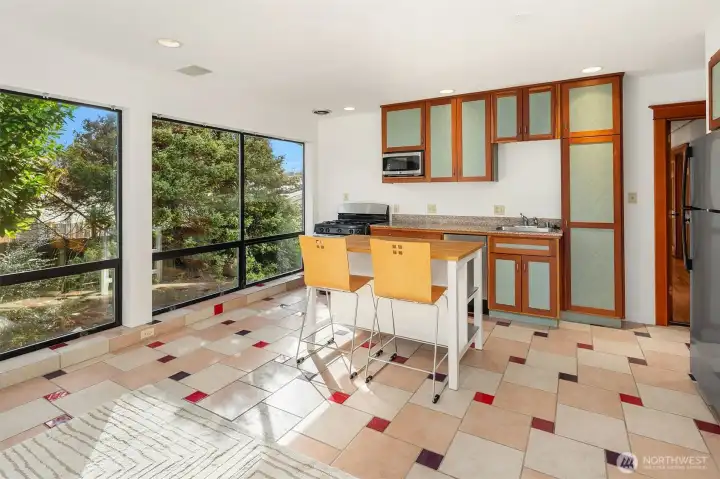 Private apartment living with direct garden access