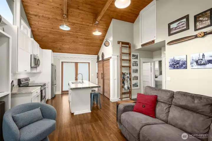 Built-in ladder for attic access