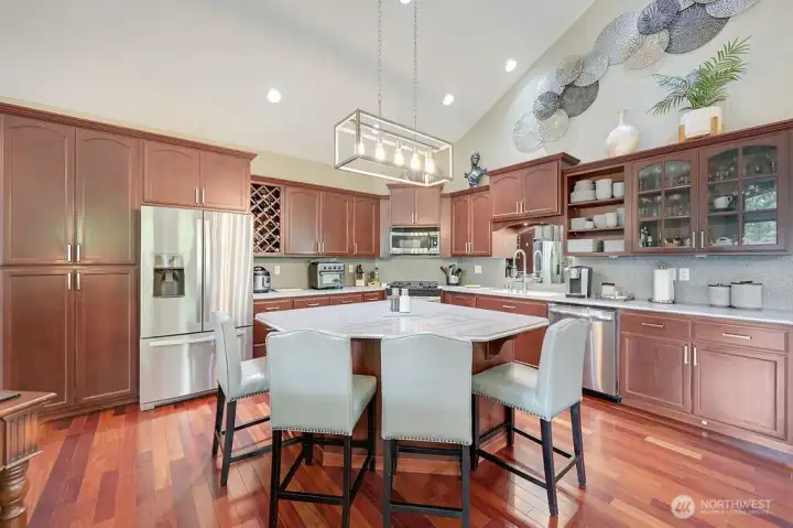 Eat in kitchen with Corian countertops