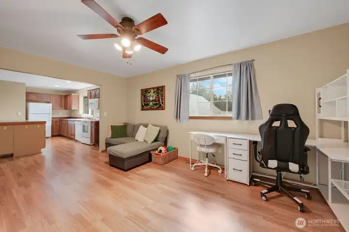 Living area in bonus space