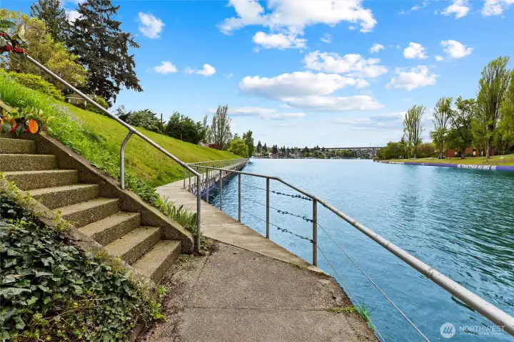 Sparkling views of the waterway