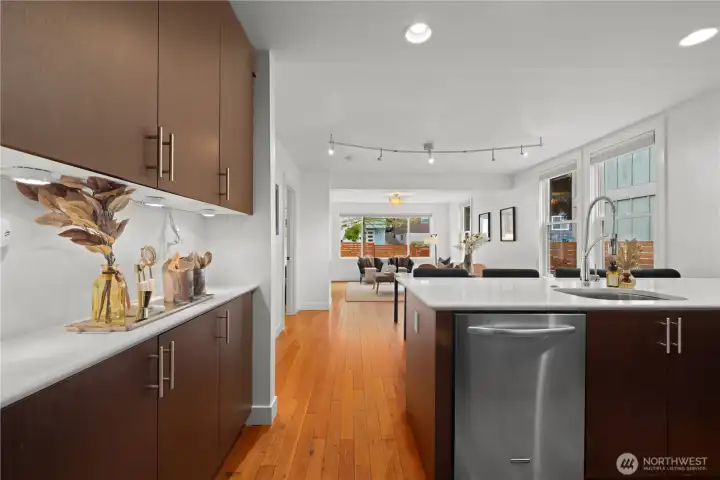 Nicely appointed kitchen with ample storage