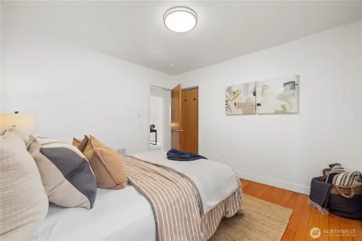 Main bedroom has it's  own access to the bathroom