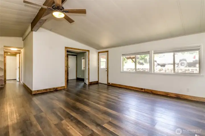 There is a bedroom on the right just as you walk in the front door. Would also make a great home office.