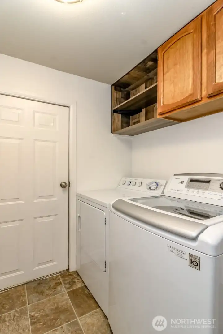 Laundry just off the kitchen