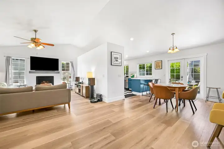 New luxury vinyl plank flooring throughout