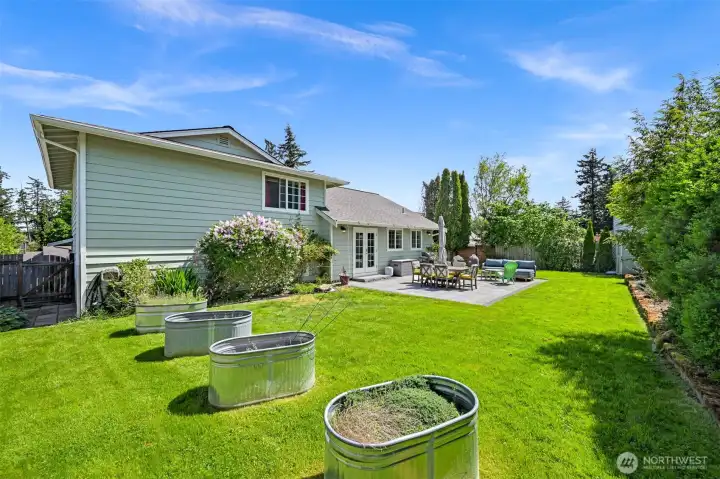 Garden containers with plenty of room for more plantings