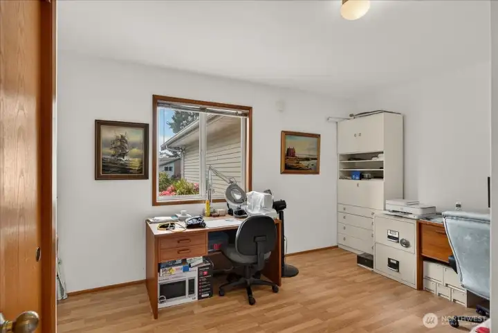 Bedroom 3, currently used as a home office.