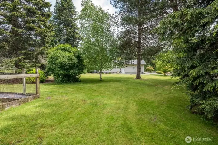 Side yard space facing the home. Room for so many outdoor activities.