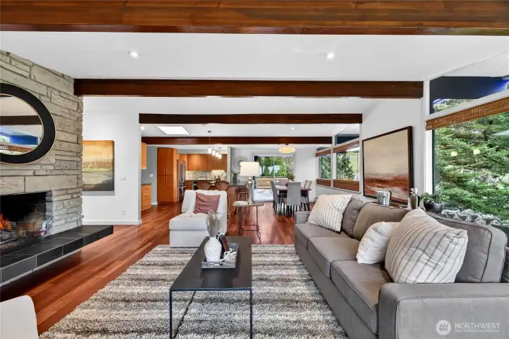 The living room flows beautifully and will wow your guests.