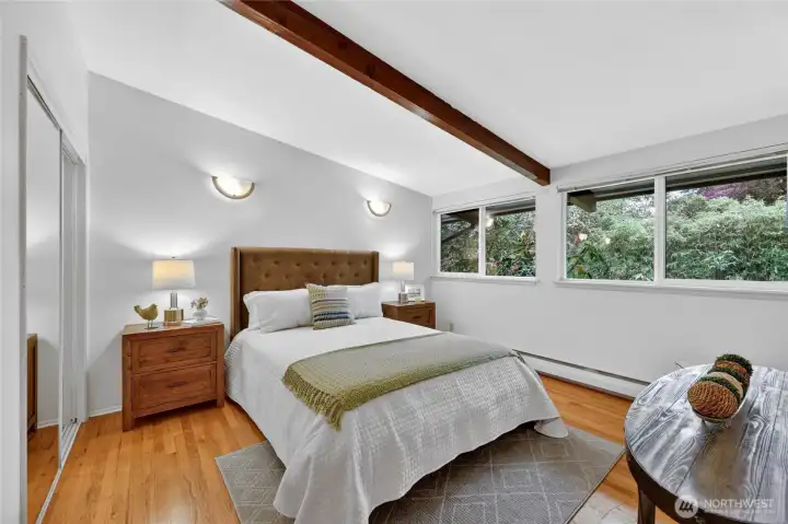 The third bedroom sits at the back of the house, so nice and private.
