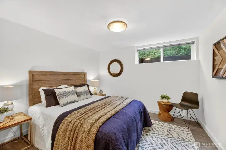 The downstairs non-conforming bedroom gives you flexibility.