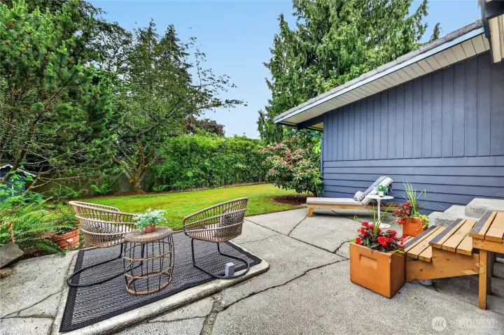 The back patio is hot tub ready.
