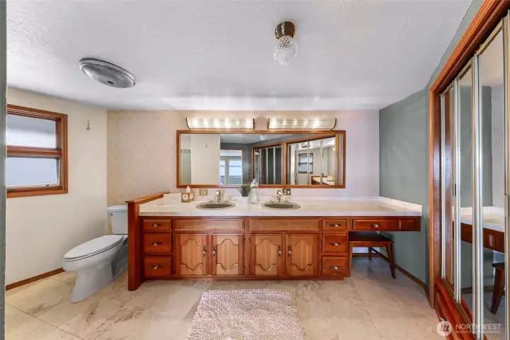 Primary bathroom.