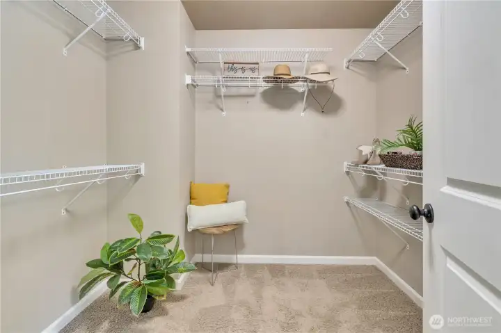 Expansive Walk-In Closet Within the Primary Suite.