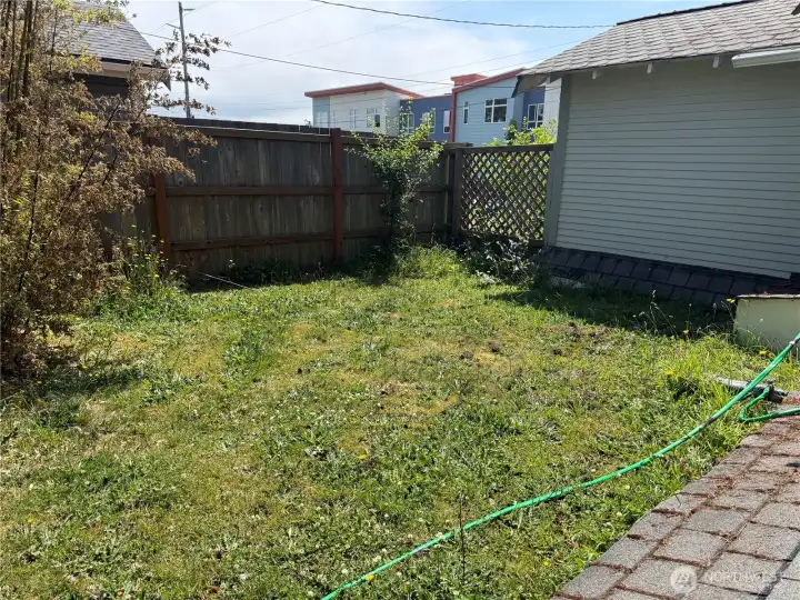 Fully fenced yard