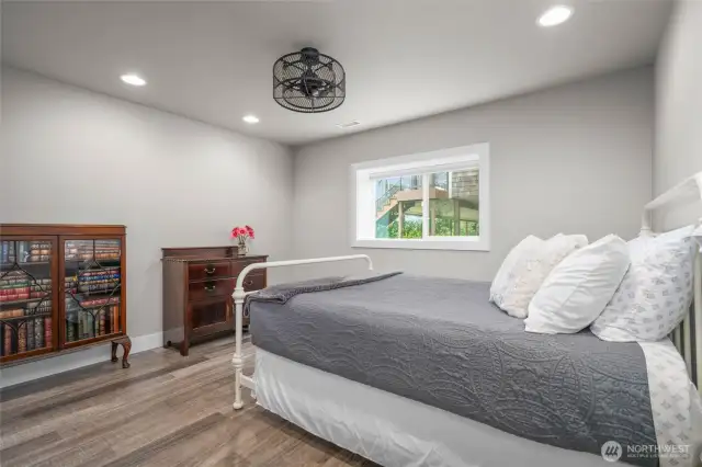 Bedroom three with lake views.