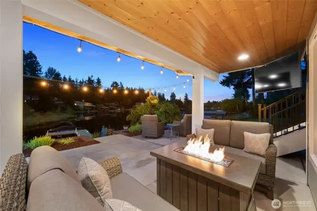 Turn on your favorite sporting event or show and just relax!