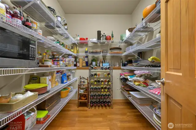 Massive walk in pantry off the kitchen