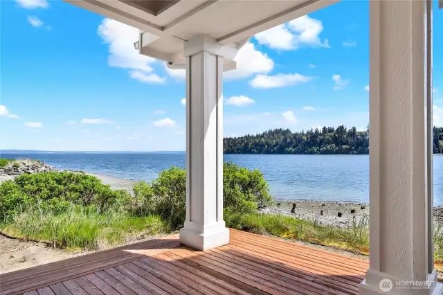 Water view and shipping  lanes from deck.