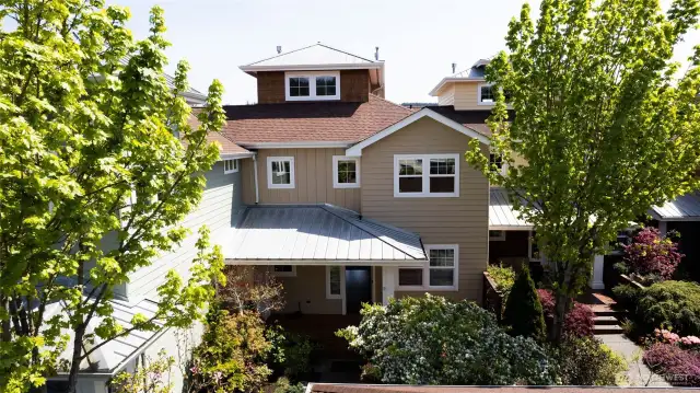 Aerial view of front of home
