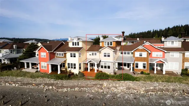 View of townhome from water