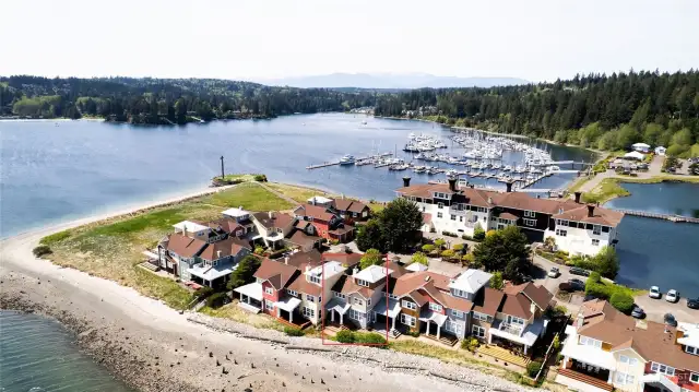 Aerial View of Ludlow Village, Inn and Marina