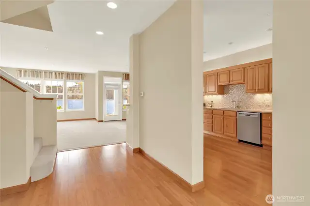 Looking in from front entry