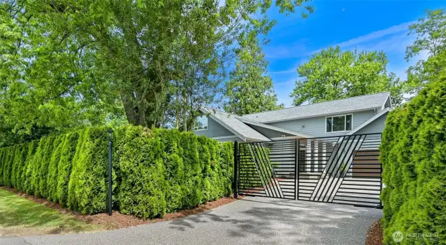 A private setting awaits you through the gated entrance.