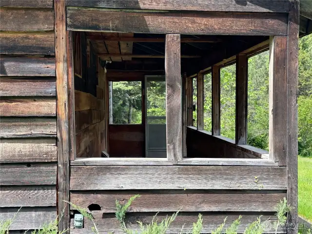 Covered porch to relax on