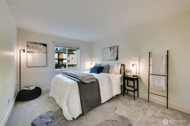 The larger of the two bedrooms, plenty of room for a dresser, chair, etc.