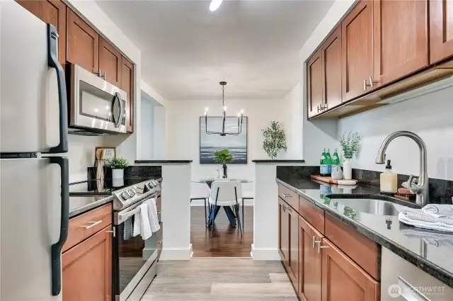 Lots of storage and countertop space.