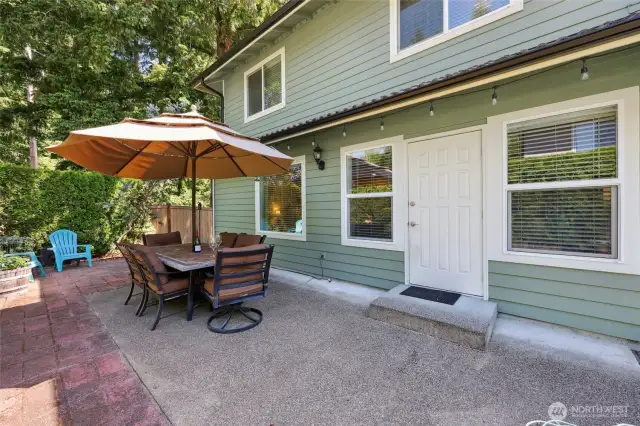 Step outside to your back patio and enjoy many dinners here in the warm months. Such a great space.