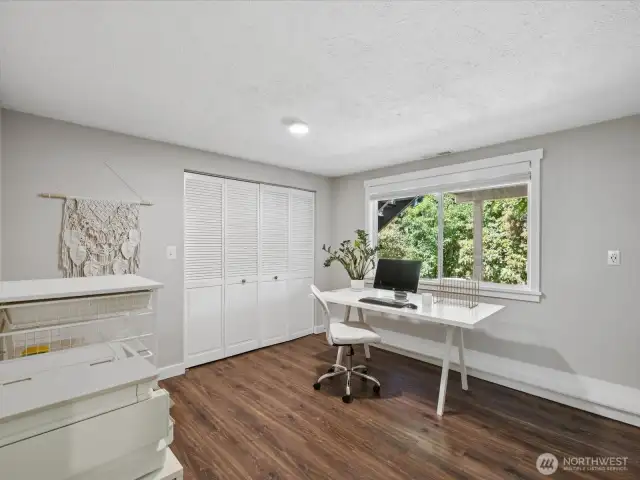 Bedroom #5 currently being utilized as a home office